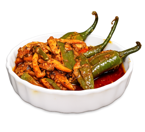 Carrot Green Chilli Pickle (Achar)